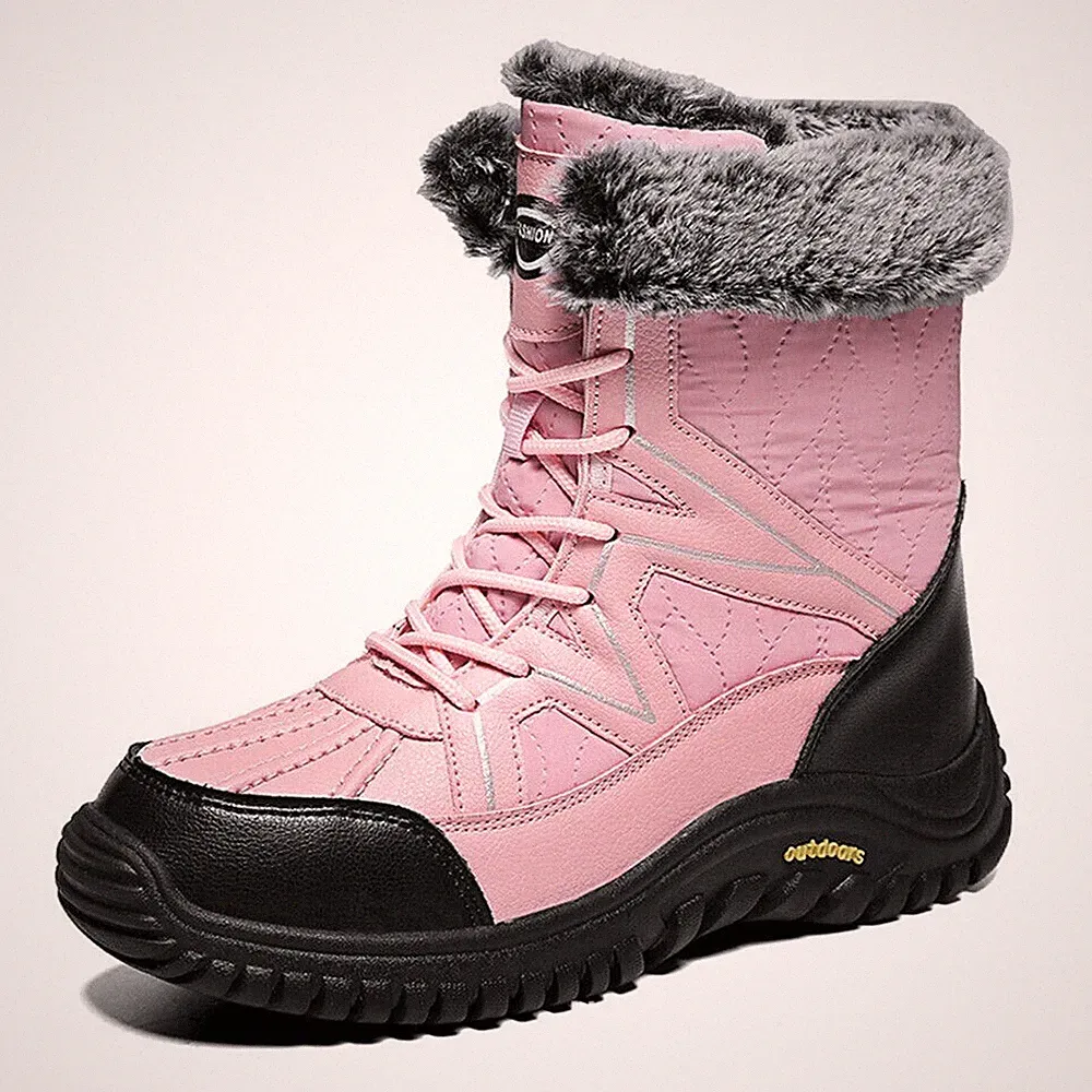 Damen Winterstiefel Schneestiefel Warm Gefütterte Winterschuhe Stiefel Boots DE
