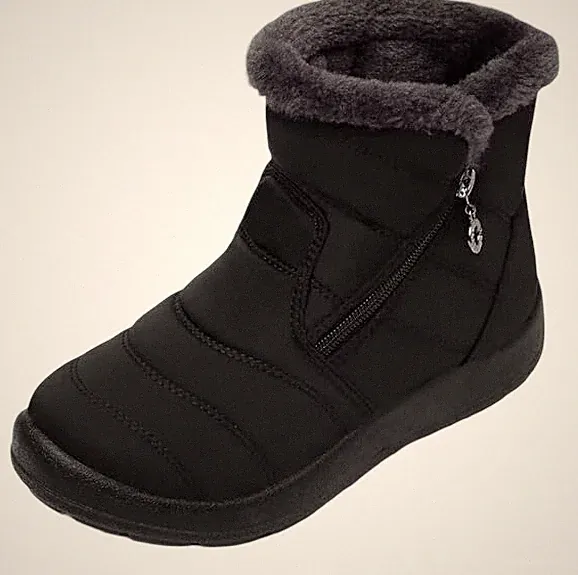 Damen Winterstiefel Schneestiefel Wasserdicht Rutschfest Schwarz 42 EU