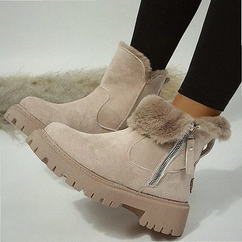 Damen Winterstiefel Warm Gefüttert Rutschfest Plateau Winter Schuhe Mode Boots