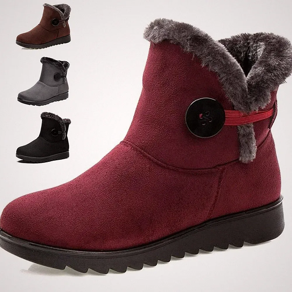 Damen Winterstiefel Warm gefütterte Schneestiefel Winter Kurzschaft Stiefel Boot