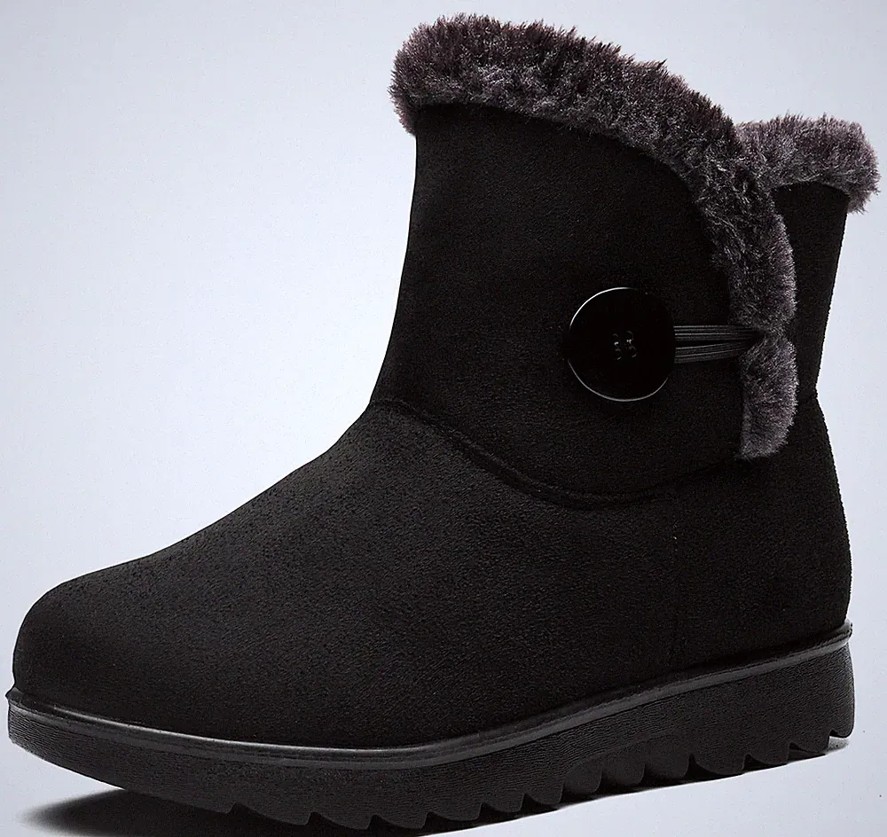 Damen Winterstiefel Warm gefütterte Winterschuhe Schneestiefel Winter Schlupf...