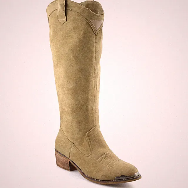 Damenschuhe Mädchen halbhoher Blockabsatz neu Reiten Cowboy Biker Stiefel Größe