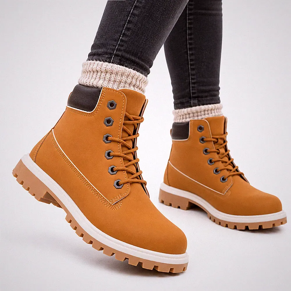 Damenschuhe Wandern Kampf flache rutschfeste Sohle Arbeitsstiefeletten Größe UK