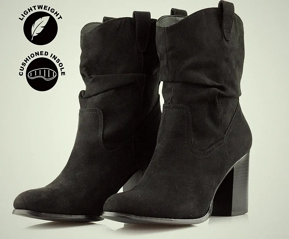 Wildlederimitat Biker & Combat Boots
