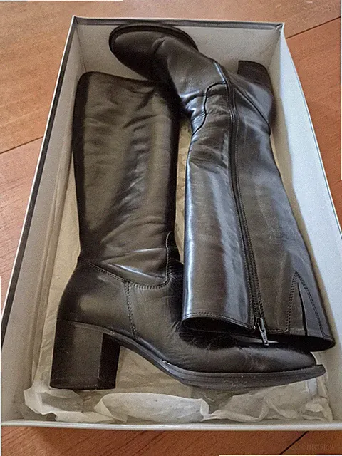 Damenstiefel aus weichem italienischem Leder von Ricardo Cartillone – Schwarz, G