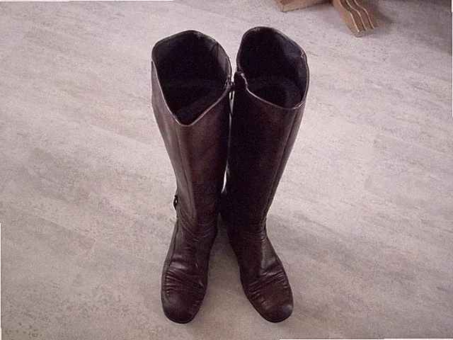 Damenstiefel,Gr.41, dunkelbraun, Leder, roby&pier, elegant