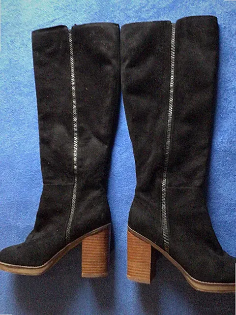 Damenstiefel Overkneestiefel Gr. 39 Lederschuhe Schuhe Stiefel Overknie even&odD