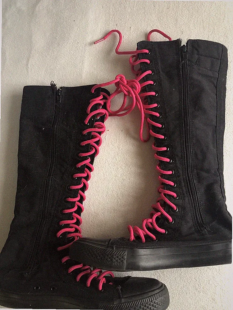 Damenstiefel Schnürstiefel LEINIER Gummistiefel Gr. 38 Damenschuhe Schnürschuhe