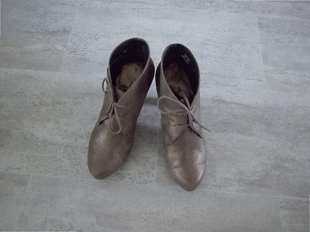 Damenstiefelette,Gr.39, Goldfarben,Leder, Paul Green, geschnürt, modisch