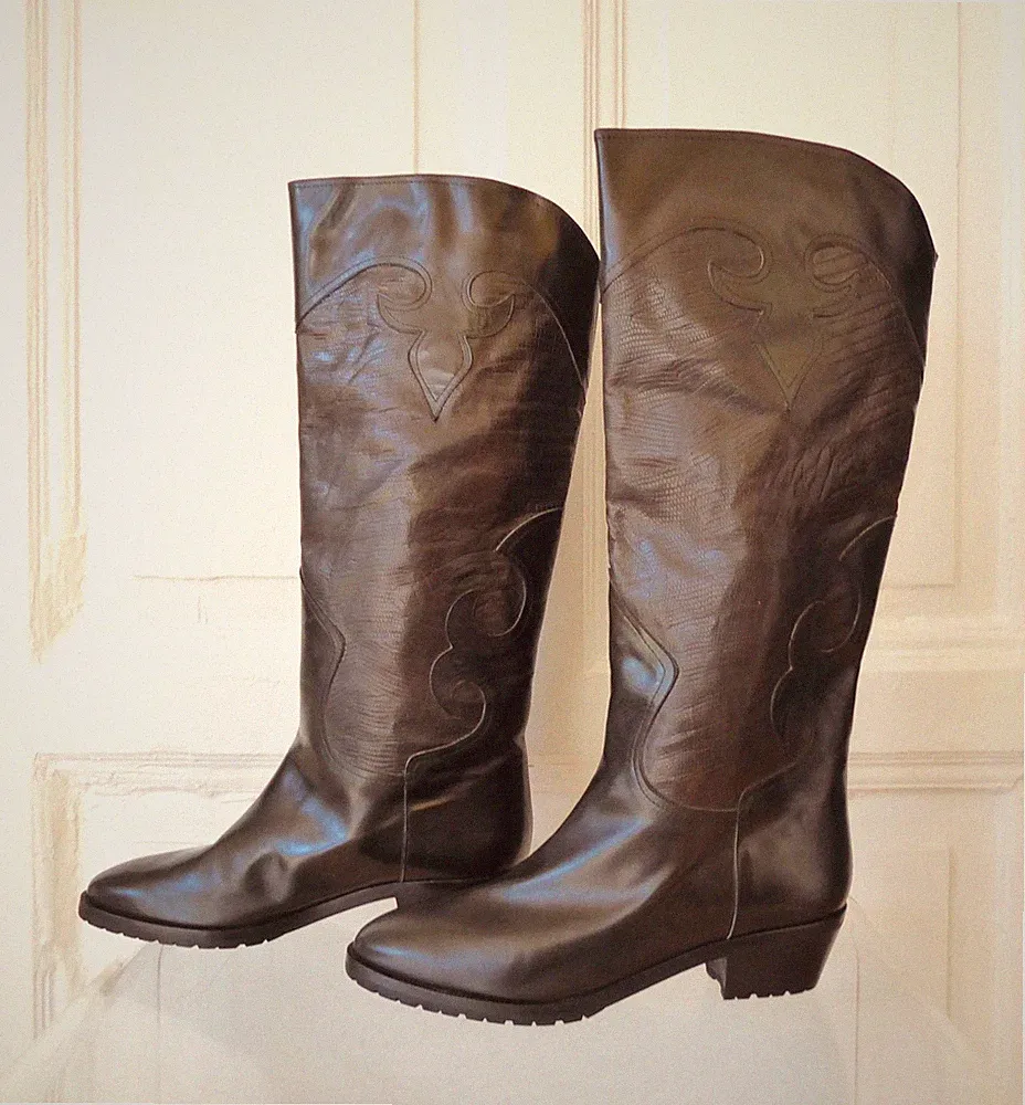 Daniel Guccini Italy Vintage Leder Stiefel Cowboy Western Boots Gr 41 Neu