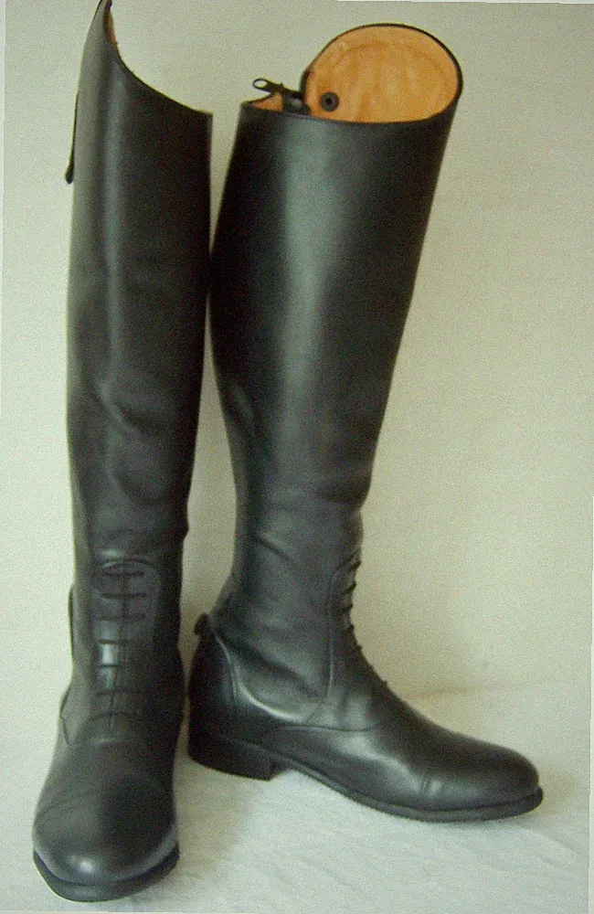 "DAVIDSON" Gr.38,5-39 Reitstiefel hoher Schaft Leder schwarz TOP-Zustand!!!