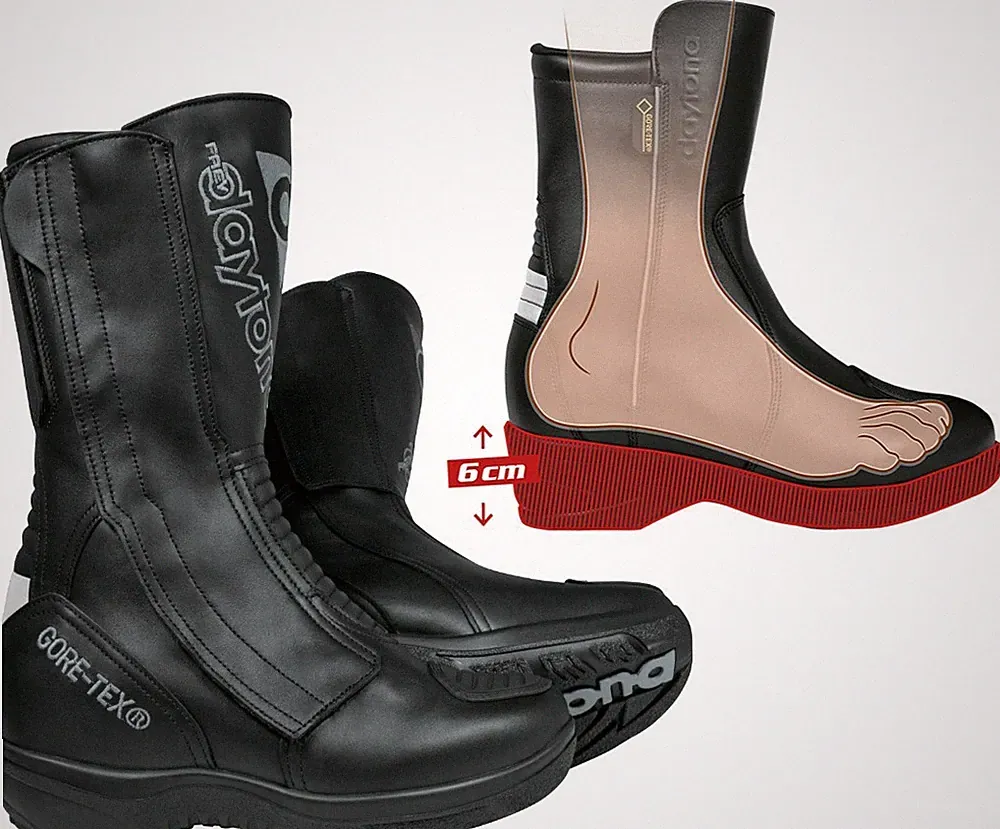 Daytona Lady Star GTX Gr. 38 spezieller Damen Motorrad Stiefel mit 6cm Erhöhung