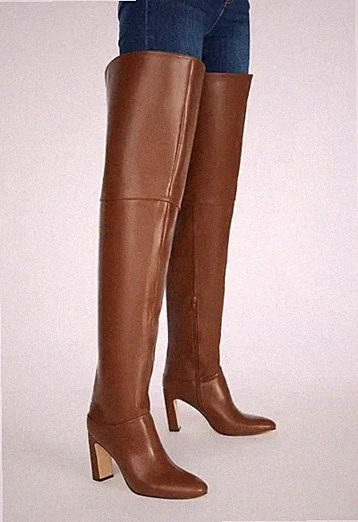 DE. WOMEN OVER THE KNEE THIGH HIGH HEEL BOOTS LADIES PULL ON ARMY BIKER SHOES