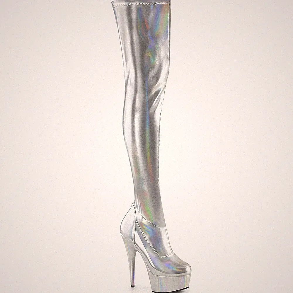 Silber Over-Knee