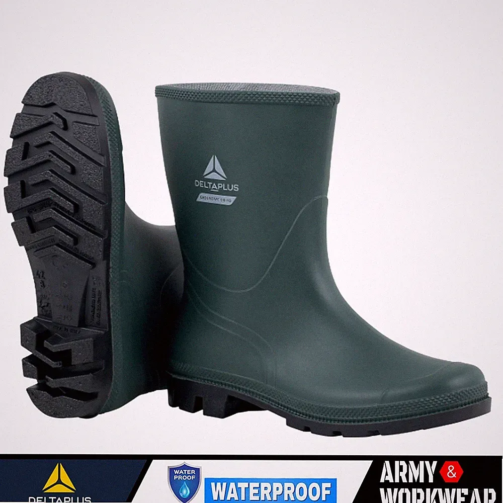 Delta Plus Wadenlang Gummistiefel Arbeit PVC Halb Stiefel Kurz Gummistiefel