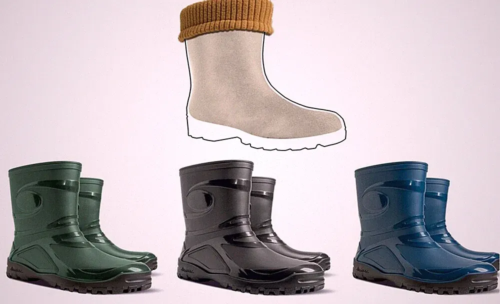 DEMAR Damen & Herren Wollsocken Innenschuhe Thermosocken für Gummistiefel Young
