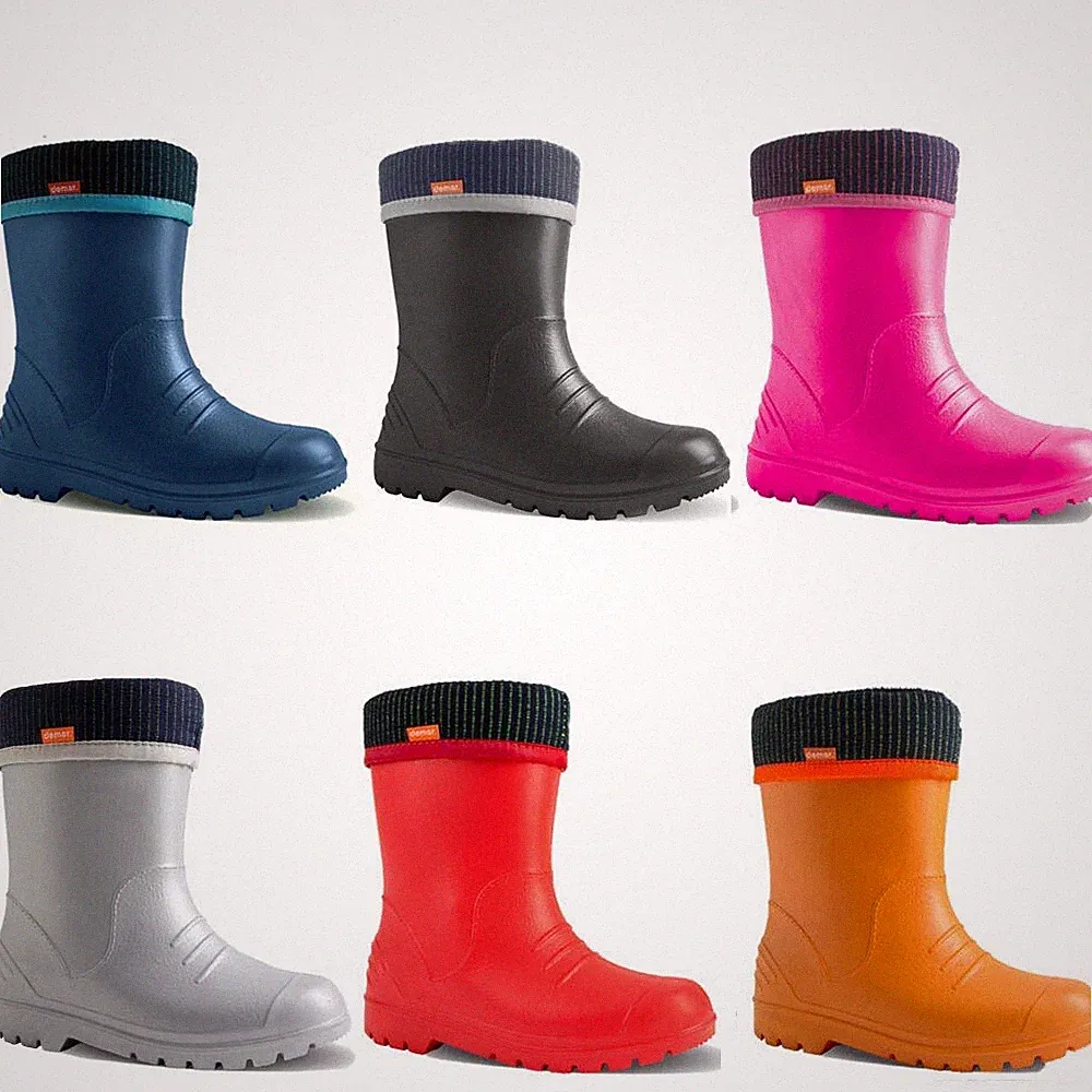 DEMAR DINO Thermostiefel federleichte Kinder Eva Gummistiefel gefüttert
