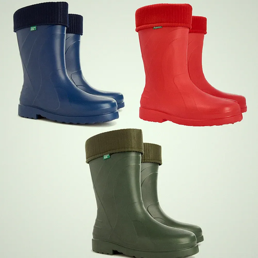 DEMAR EVA Gummistiefel gefüttert Regenstiefel mit Innenschuhen SEHR LEICHT LUNA