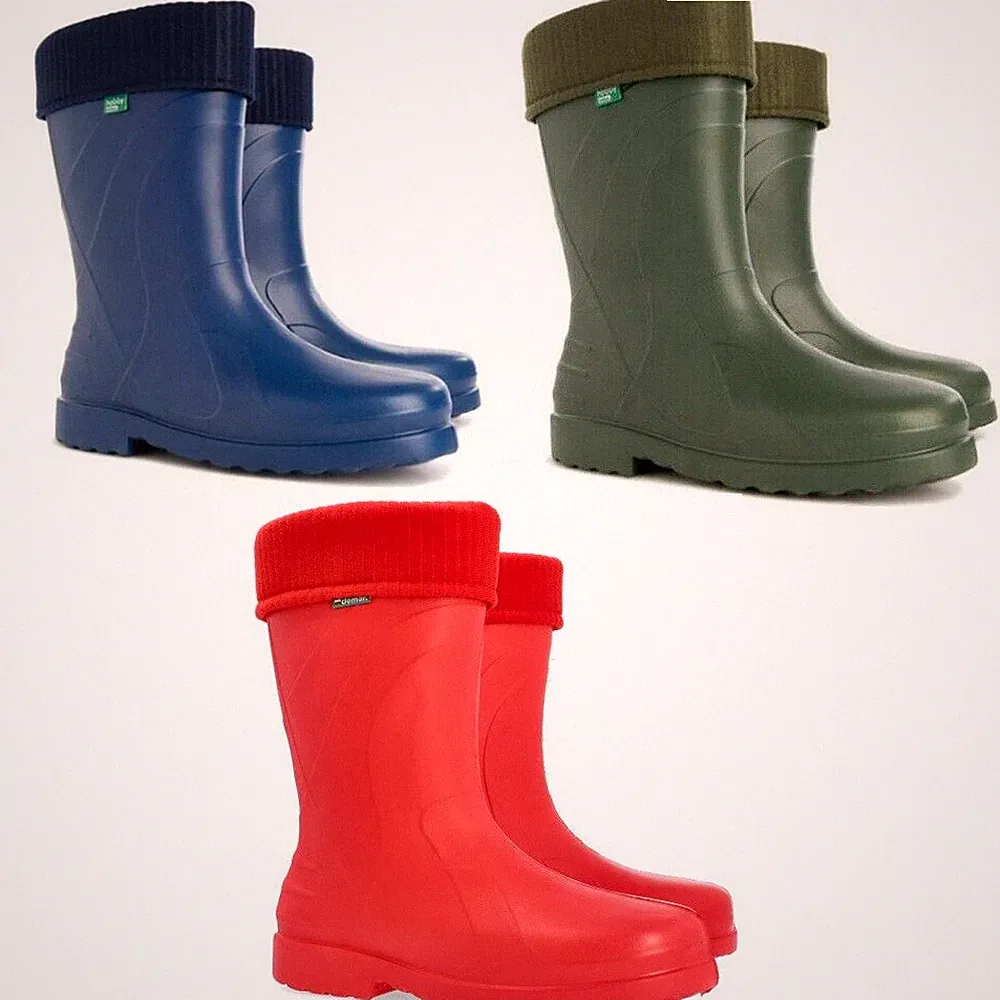 DEMAR federleichte EVA Gummistiefel gefüttert Regenstiefel Thermostiefel LUNA