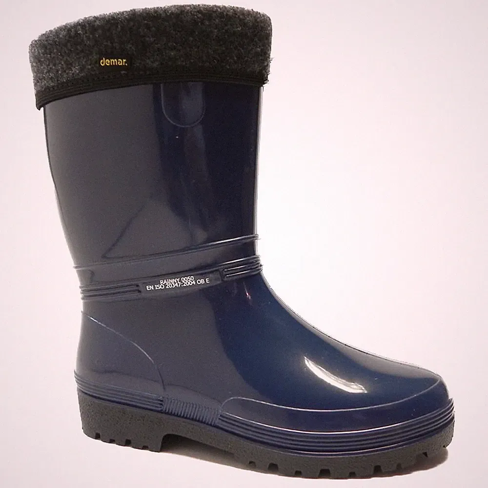 DEMAR Gummistiefel gefüttert Regenstiefel mit FILZ Stiefelsocken RAINNY LUX