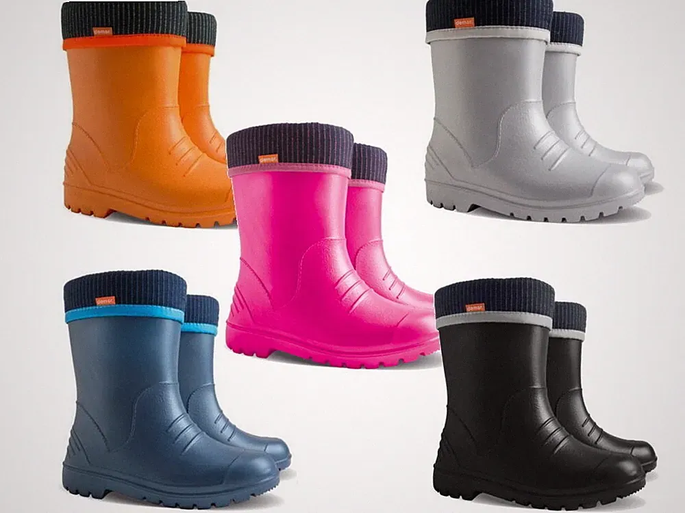 Demar Gummistiefel Kinder Regenstiefel Kinderstiefel gefüttert mit Innensocken