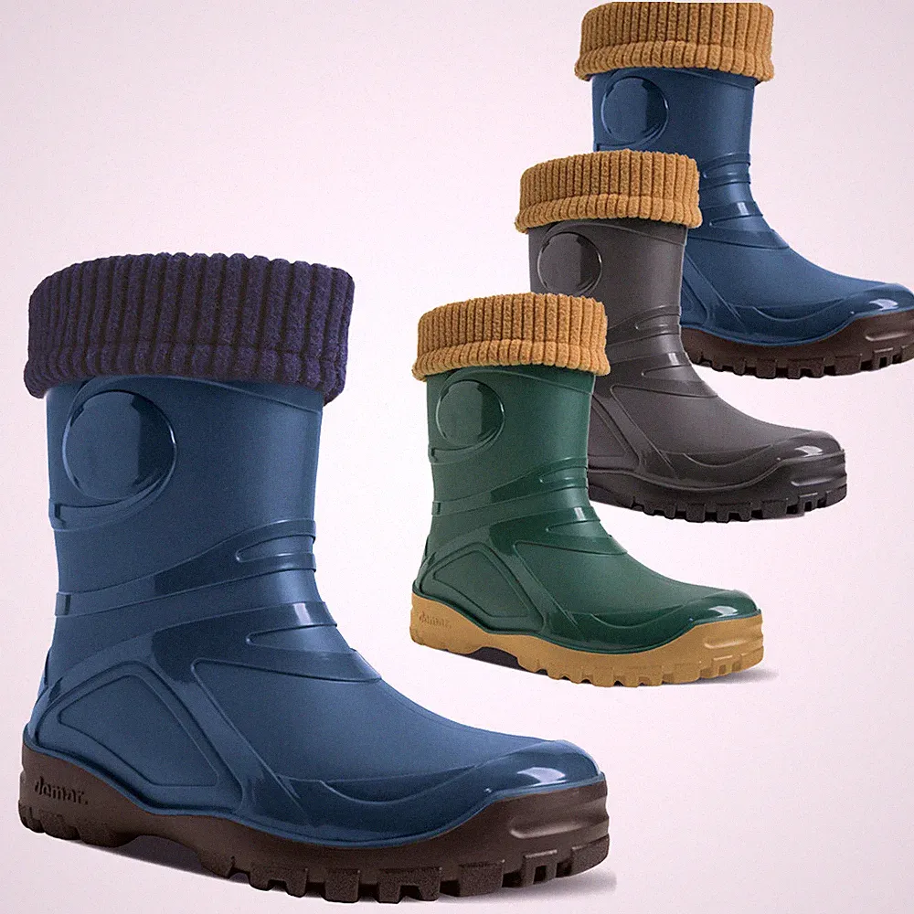 DEMAR Gummistiefel Regenstiefel gefüttert mit WOLLE Stiefelsocken YOUNG FUR-2