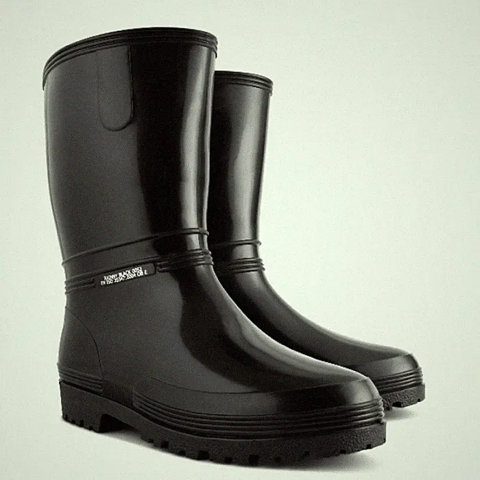 DEMAR Gummistiefel Regenstiefel Stiefel Schwarz Neu RAINNY 36-41 (RAINNY-B)