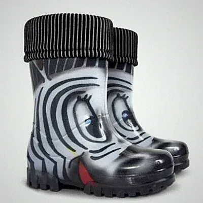 Demar Kinder Gummistiefel Zebra