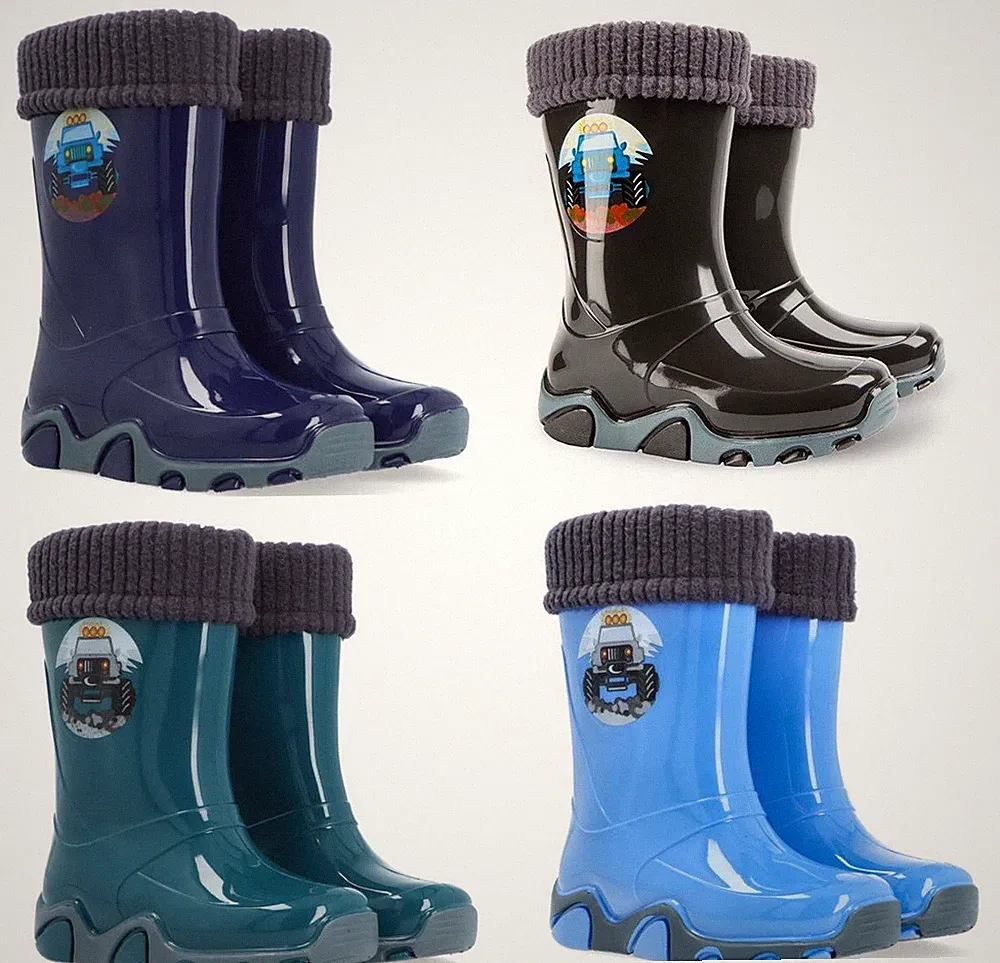 DEMAR Kinder STORMER LUX Jungen Mädchen Thermostiefel Gummistiefel gefüttert
