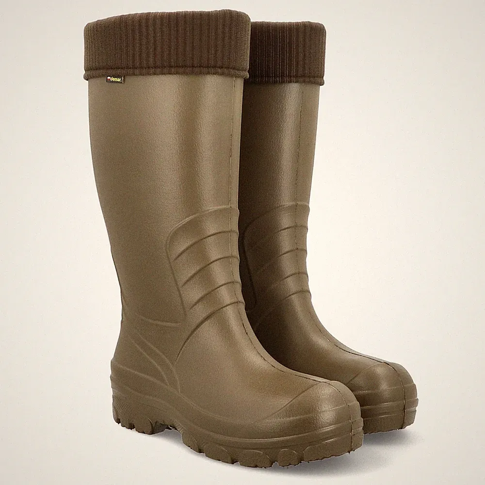 DEMAR leichte Eva Gummistiefel gefüttert Thermostiefel Universal khaki