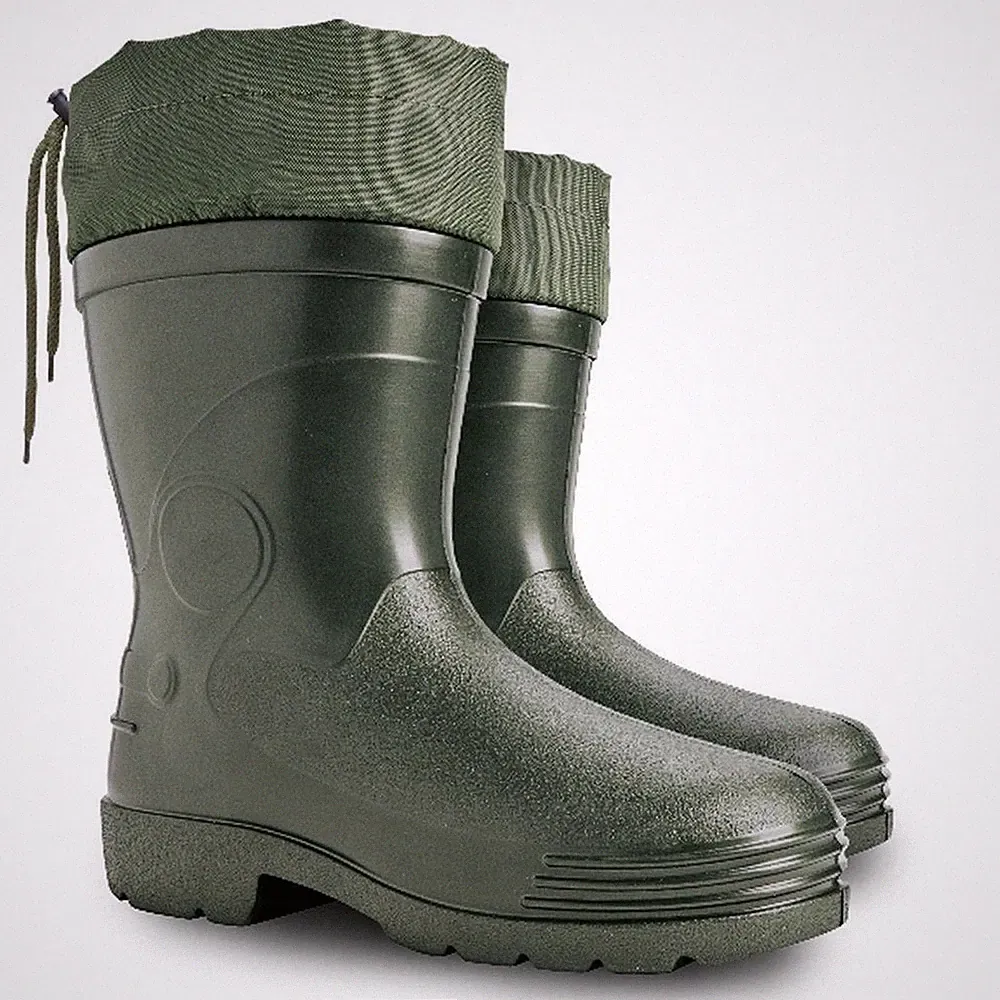 DEMAR Leichte Eva Gummistiefel lang Stiefel gefüttert grün Neu 40-49 (FARMER-S)