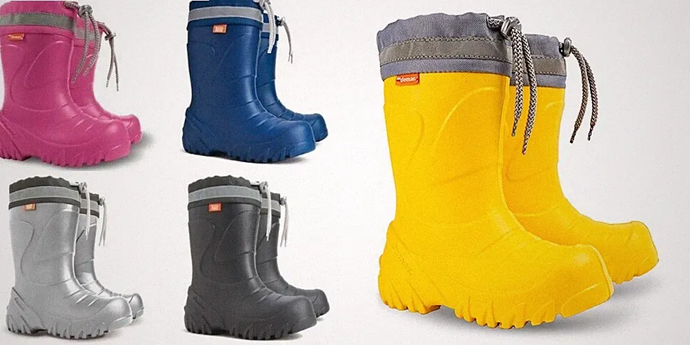 Demar Mammut Eva gefütterte federleichte Kinder Gummistiefel mit Stulpe
