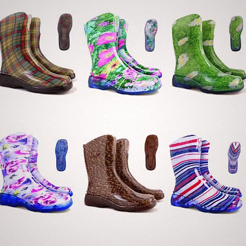 DEMAR schöne bunte Damen Gummistiefel Regenstiefel viele Muster LIDO