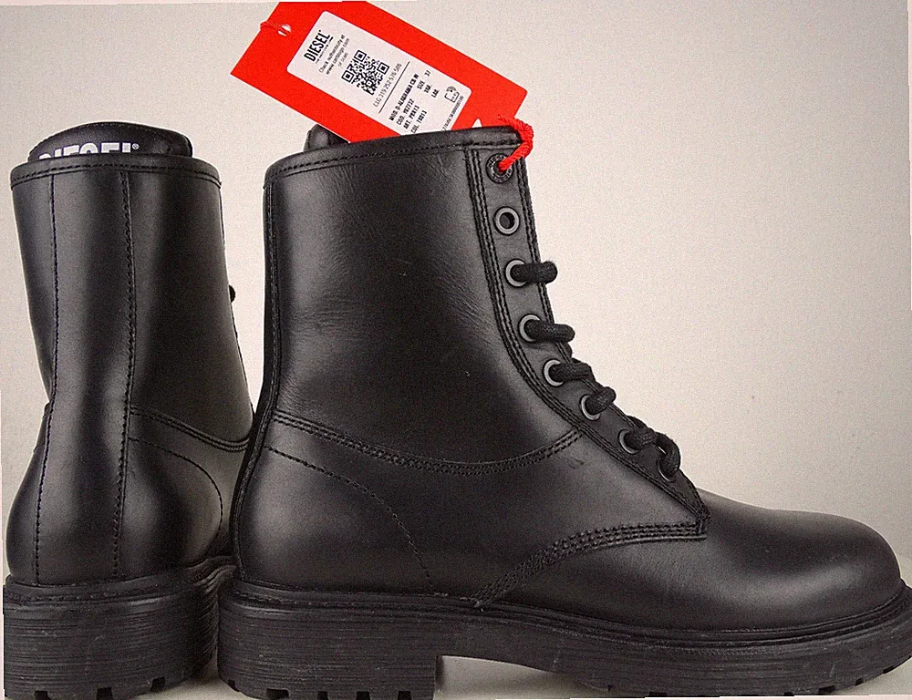 DIESEL D-ALABHAMA CB Combat Damen Boots Stiefeletten Kurzschaft Stiefel Gr37 NEU