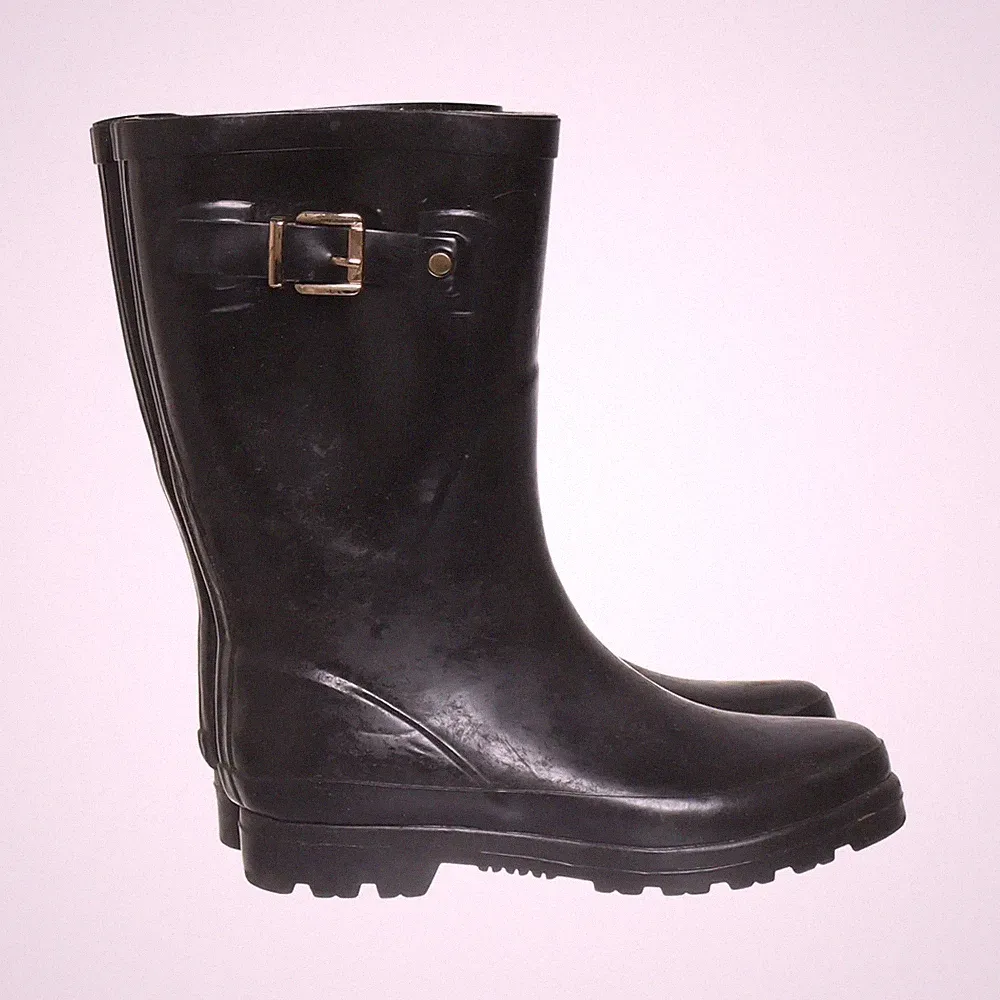DinSko, Gummistiefel, Größe: 35, Schwarz, Damen #Gbe