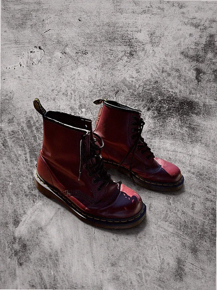Dr. Martens 1460 Cherry Red Größe 38 - Original Bordeaux Leder Stiefel