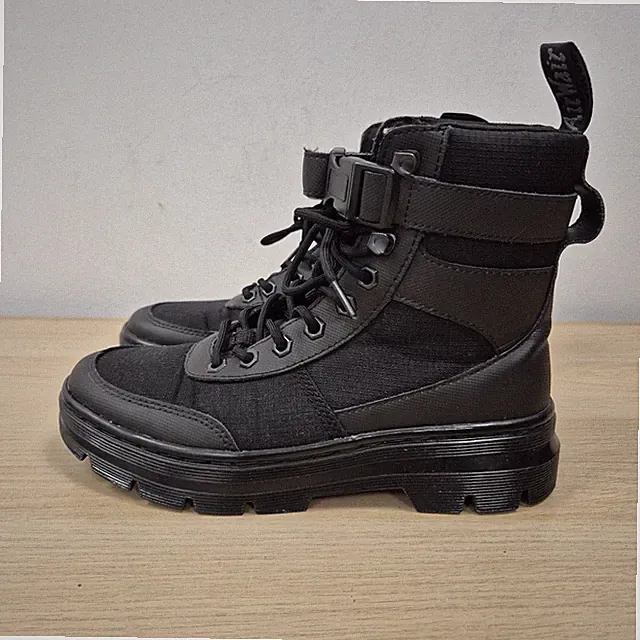 Dr. Martens 1460 Combs Tech Utility Cargo schwarz Canvas klobige Stiefeletten UK 5