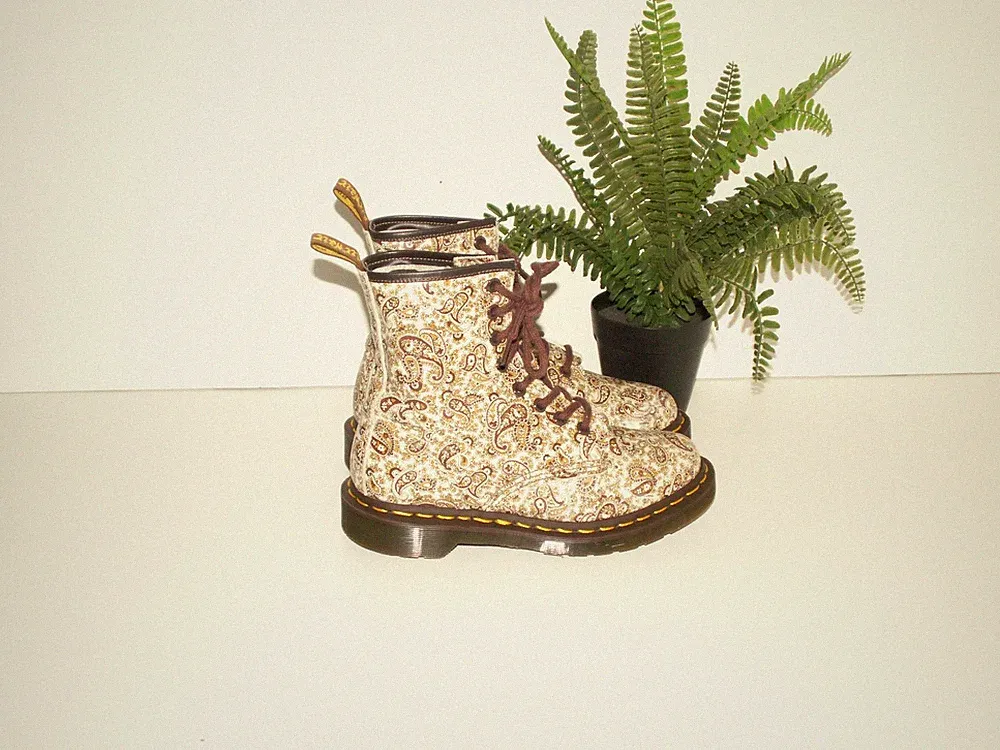 Dr. Martens 1460 Paisley Leder Stiefel Made in England UK 3 EU 36 US 5 (1220)