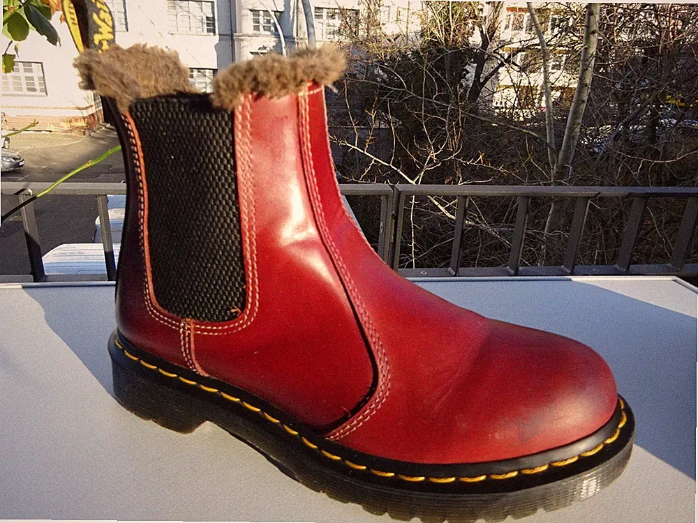 DR. MARTENS 2976 LEONORE Dam Chelsea Stiefel Leder Wolle England Gr.37(UK4) TOP