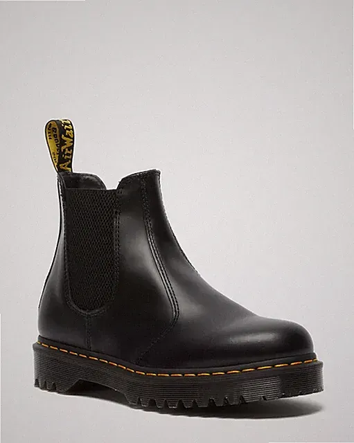 DR.MARTENS - BEATLES STIEFELETTE MIT HOHER SOHLE AUS GLATTLEDER SCHWARZ 2976BEX