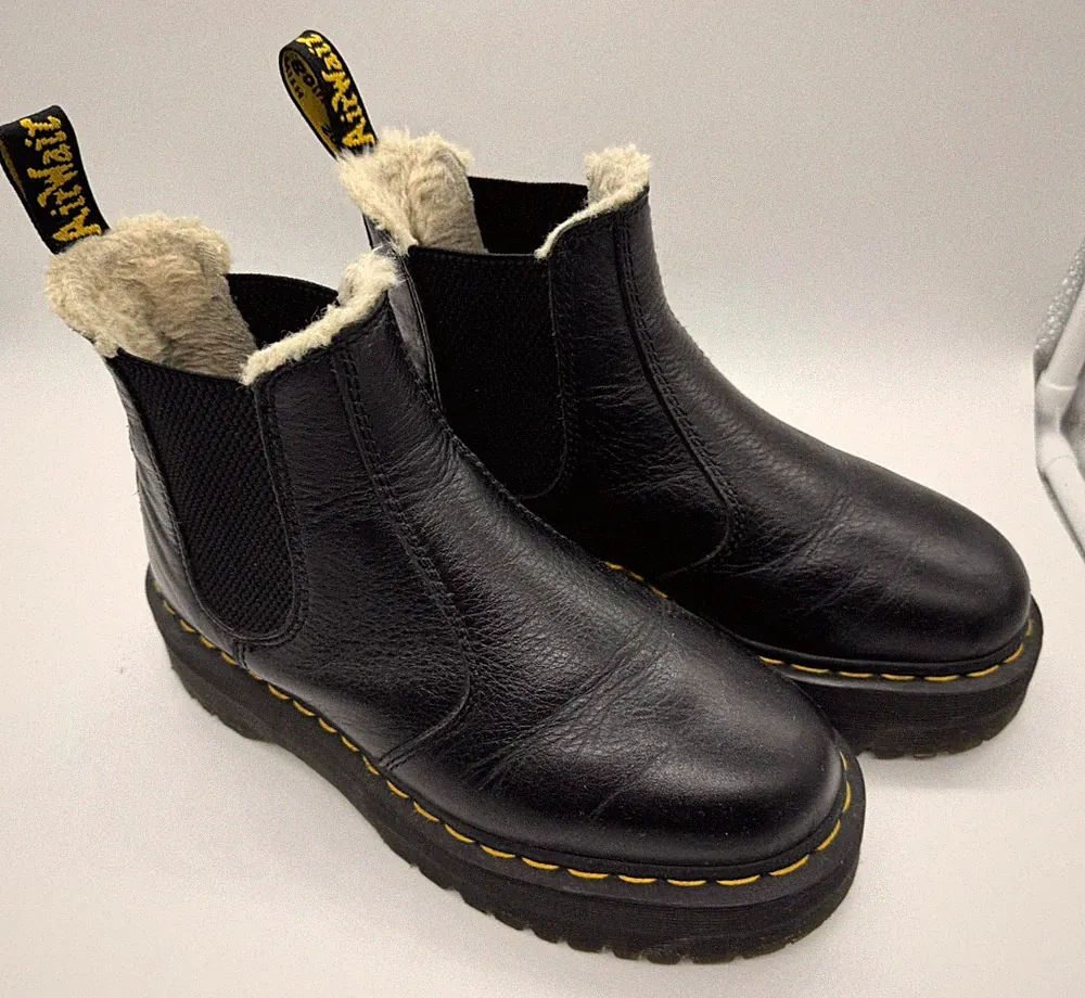 DR. MARTENS Chelsea Boots Plateau Innenfütterung Unisex Stiefel Gr. 37 Schwarz