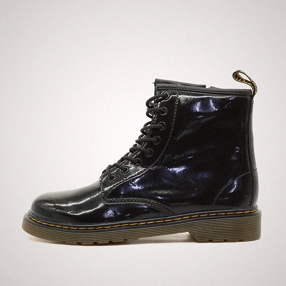Dr. Martens Damen 1460 J Stiefel Schwarz Reißverschluss Schnürstiefel EU 36