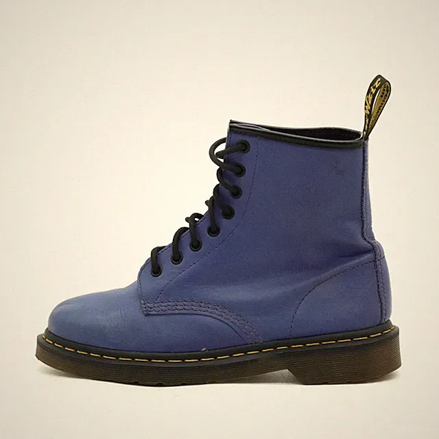 Dr. Martens Damen 1460 Schnürboots Lila Leder Innensohle Stiefel EU 38