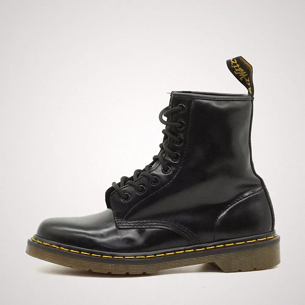Dr. Martens Damen 1460W schnürstiefel schwarz leder hoch airwair stiefel EU 39