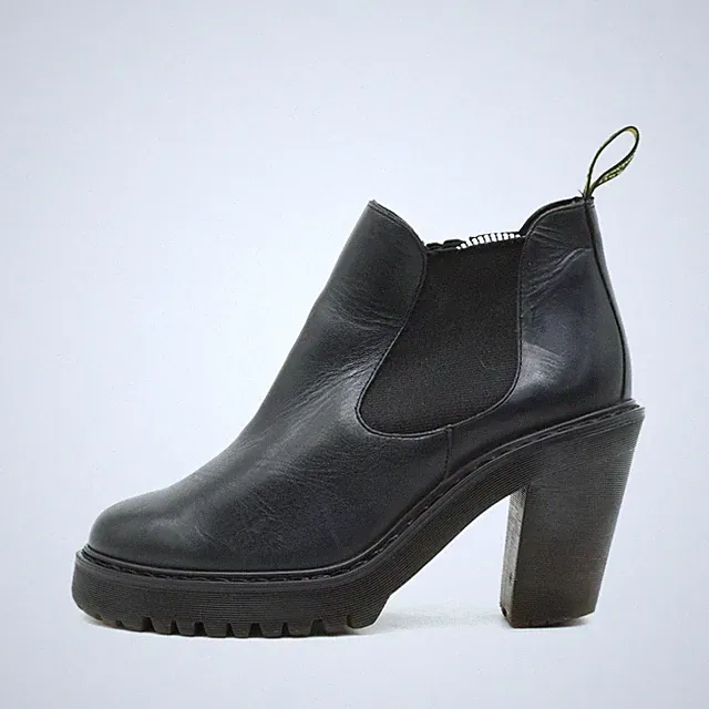 Dr. Martens Damen Hurston Stiefeletten Schwarz Leder Chelsea Boots EU 37