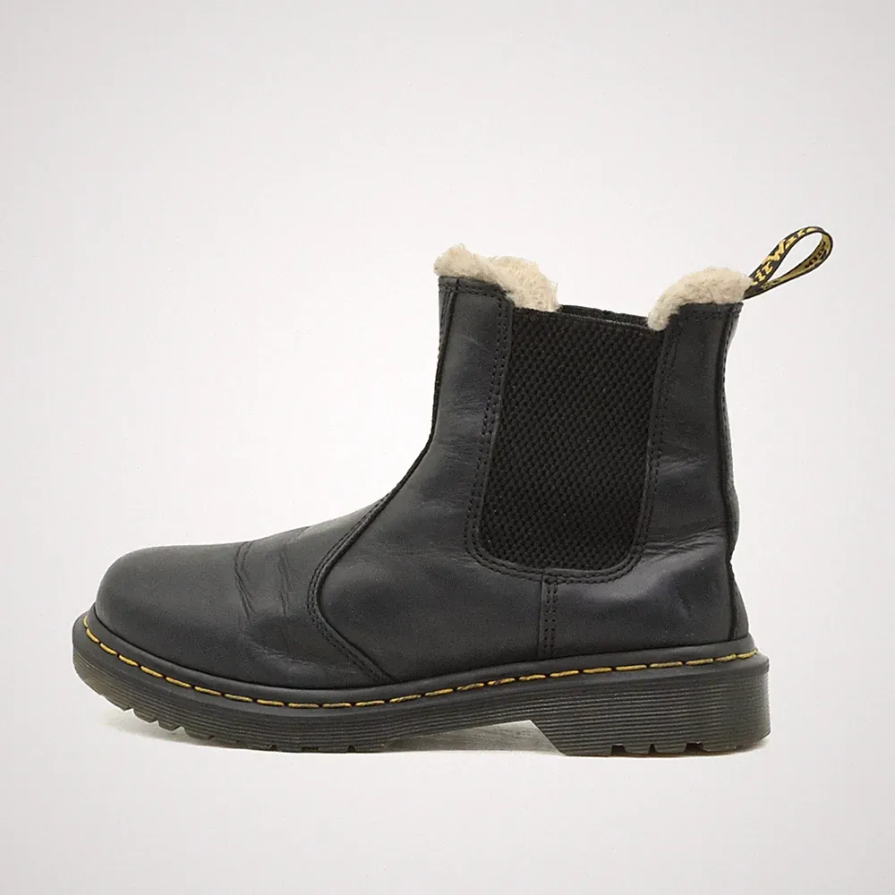 Dr. Martens Damen Leonore 2976 Stiefel Schwarz Leder Chelsea Boots EU 38