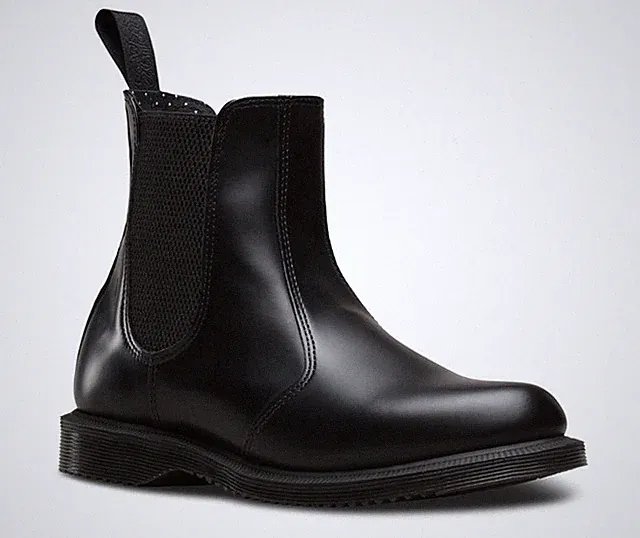 Dr. Martens Slip On Flora Black Polished Smooth