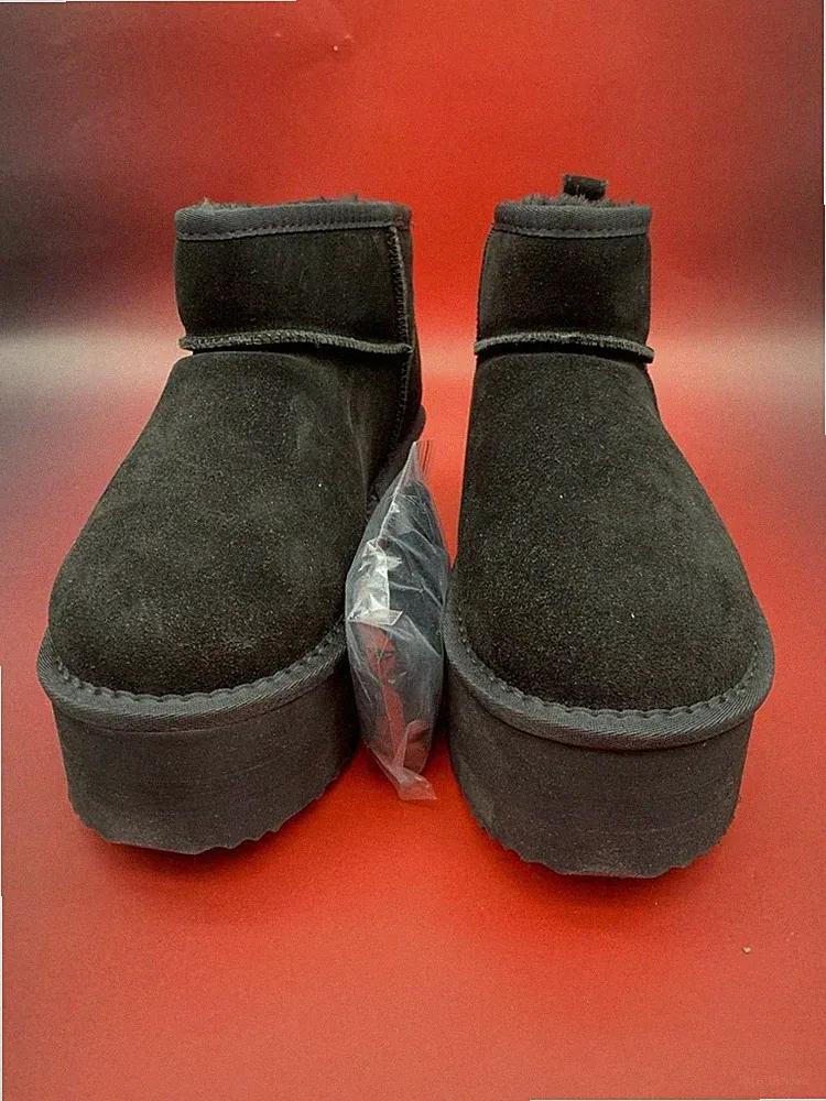 Dream Pairs Stiefeletten Damen Winterstiefel gefuettert Schwarz Gr 39 Neu