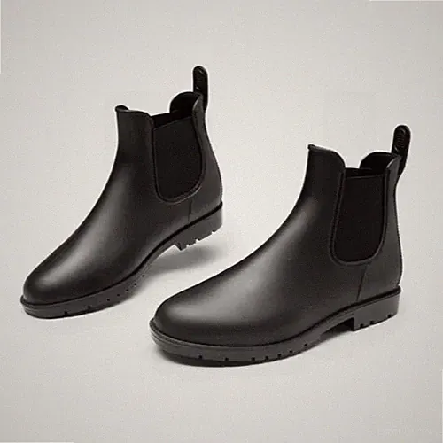 DreamPairs Herren Gummistiefel Chelsea Ankle Wellington Wasserdicht Regenstiefel
