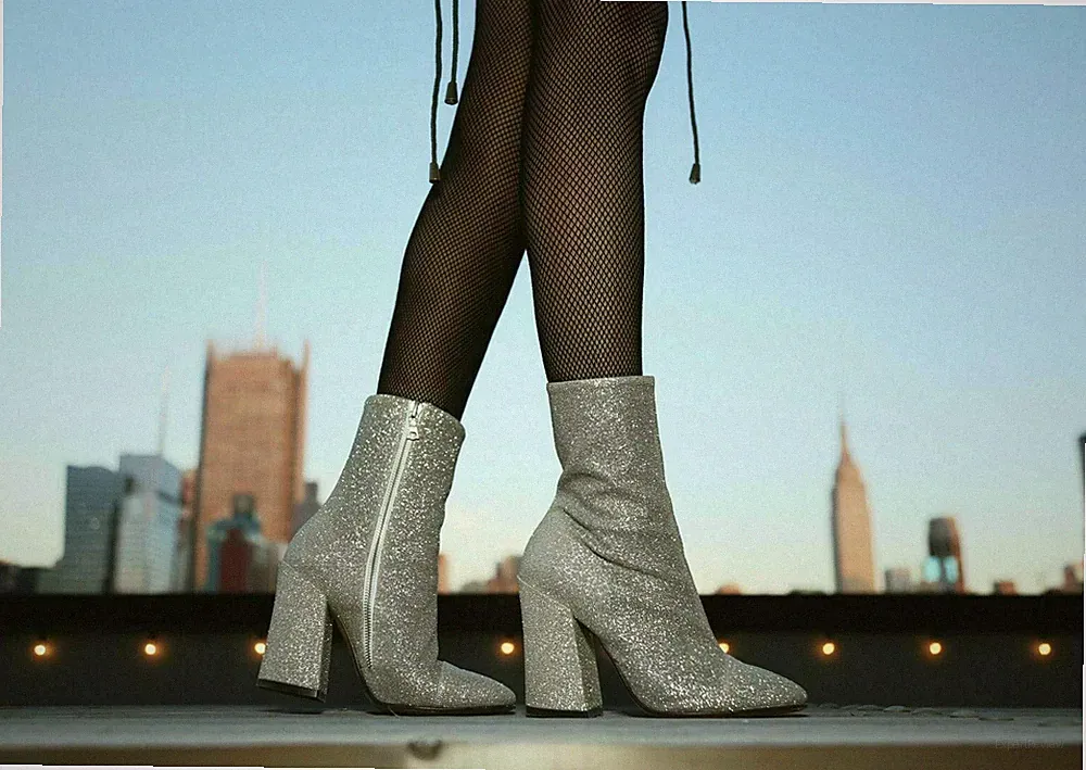 39,5 Glitzerstiefel